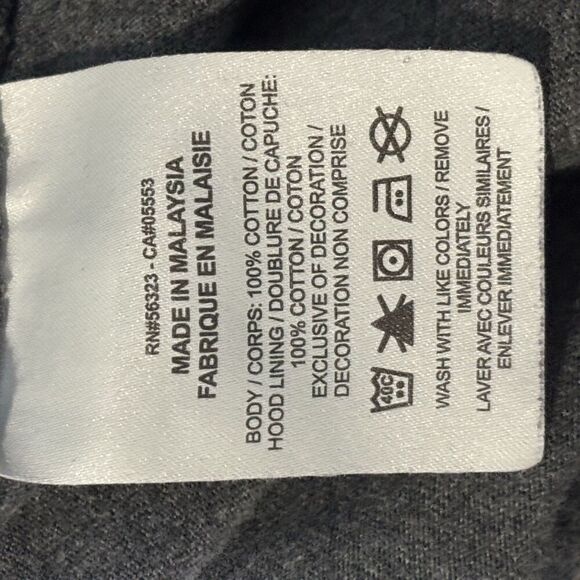 Nike Sportswear Club Men's Medium Jersey Pullover Hoodie Gray Swoosh Spellout - Picture 13 of 14